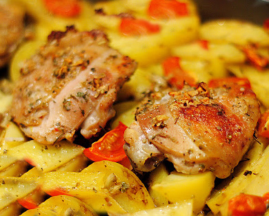 Курица с картошкой, Рецепт приготовления
