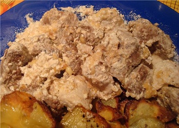 Мясо в сливочном соусе, Рецепт приготовления