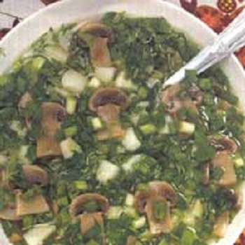 Грибная окрошка (180 ккал), Рецепт приготовления