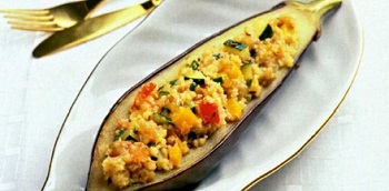 Баклажаны с кускусом (270 ккал), Рецепт приготовления