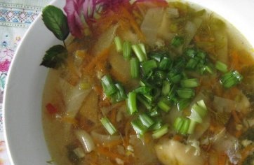Суп грибной с капустой, Рецепт приготовления