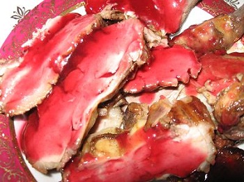 Утиная грудка с клюквенным соусом, Рецепт приготовления