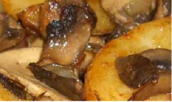 Картофель с грибами, Рецепт приготовления