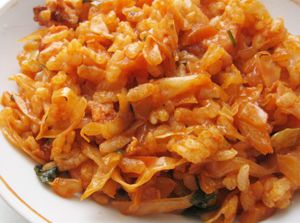 Капуста, тушеная с мясом и рисом, Рецепт приготовления